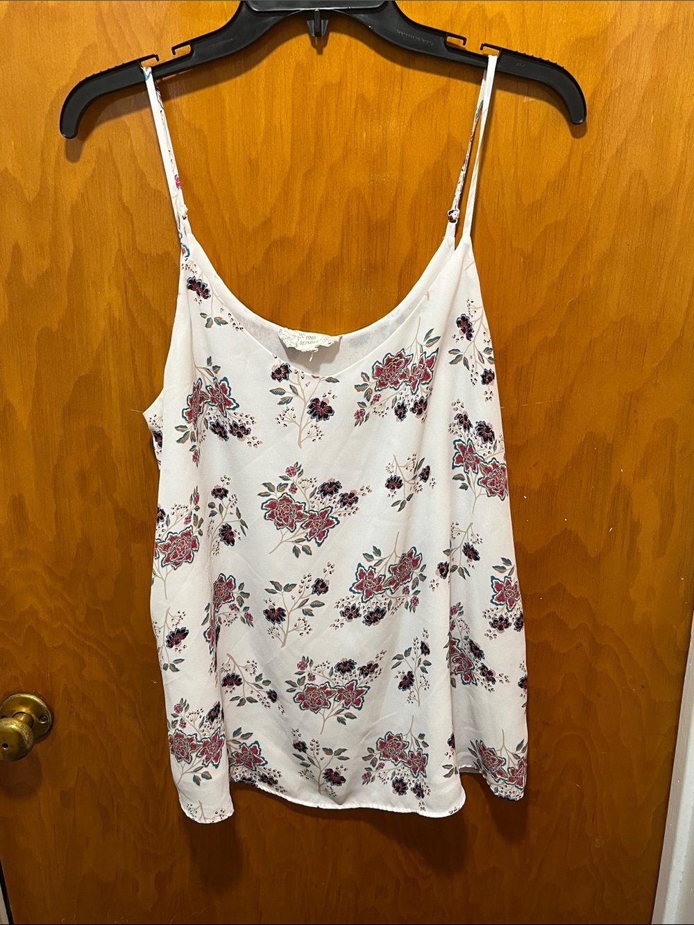 Pink Republic White Cami with Pink Floral Print